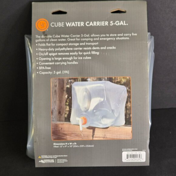 Ultimate Survival Technologies UST Durable Cube Water Carrier 5 Gallon BPA Free - Picture 3 of 6